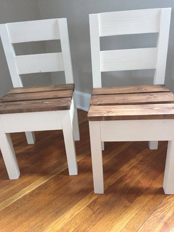 Children's Two-Toned Farmhouse Chairs