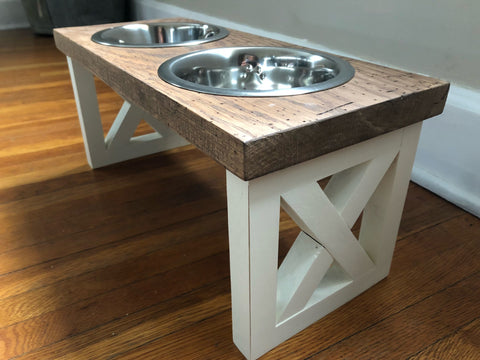 Elevated Farmhouse Dog Feeder